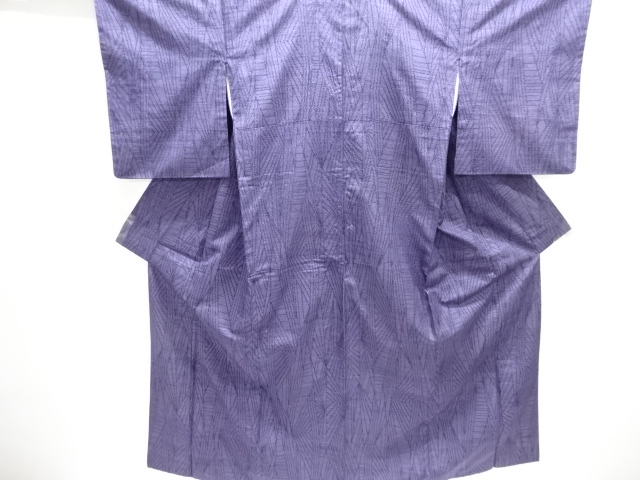 JAPANESE KIMONO / ANTIQUE KIMONO / SILK / TSUMUGI / WOVEN ABSTRACT PATTERN